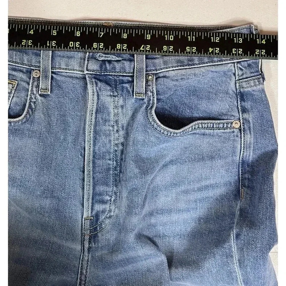 Frank & Eileen Monaghan Jeans High Rise Button Fly Raw Hem Womens Size 29 - Picture 10 of 12